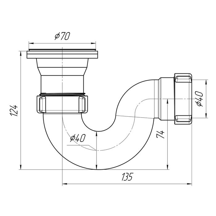 Сифон для душевого поддона 
