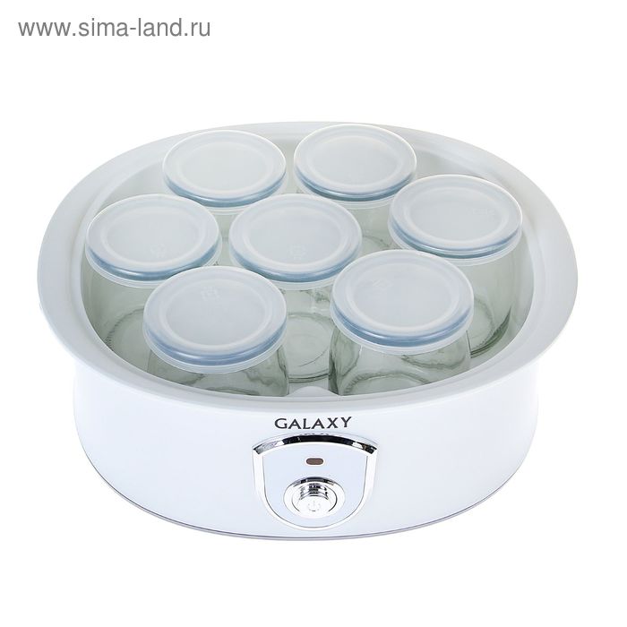 

Йогуртница Galaxy GL 2690, 20 Вт, 200 мл, 7 ёмкостей, стекло, белая