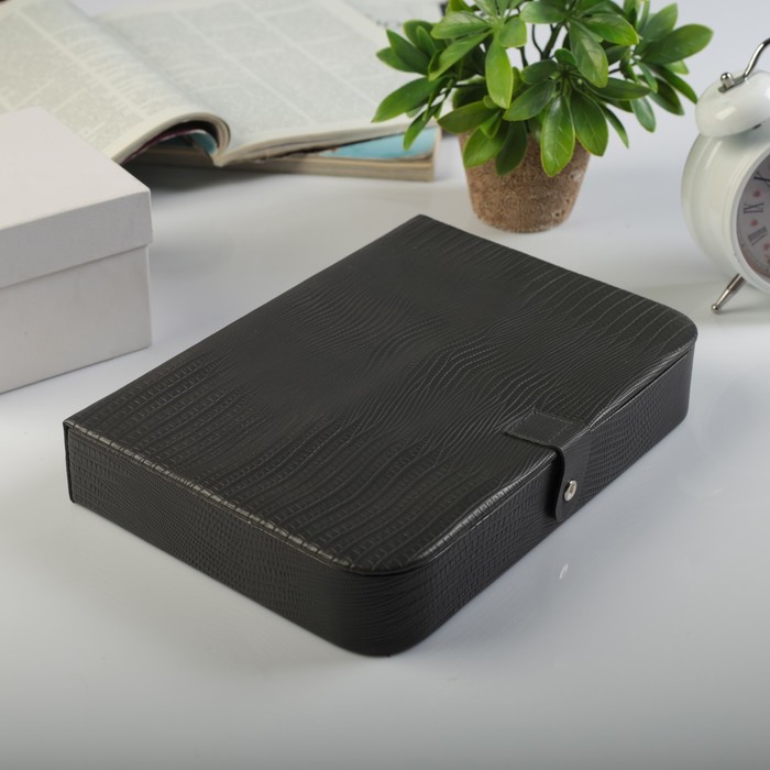 Шкатулка под очки 3 отделения "Серый дым"