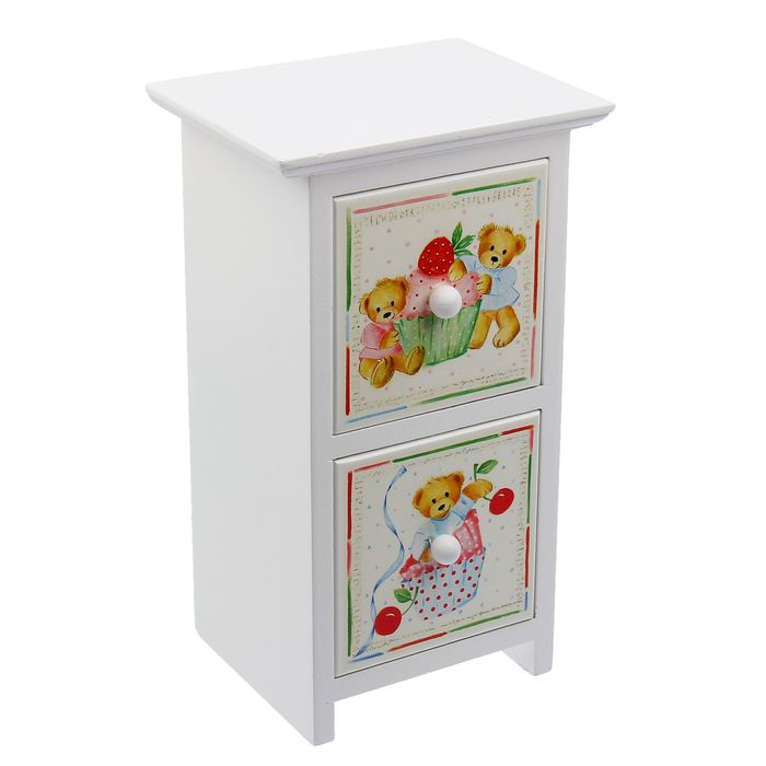 Шкатулка 2 ящика "Мишки с пирожным"