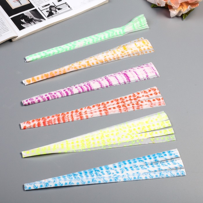 Полоски для квиллинга 25 полосок "Якоря" МИКС 1х24 см