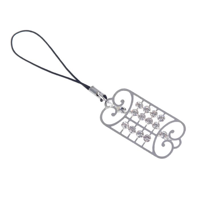 Подвеска для сотового "Счёты" со стразами