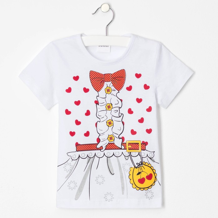 Футболка детская Collorista "Платье в горошек",  р-р 36 (134-140), хлопок 100%