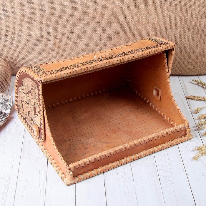 Хлебница «Курочка Ряба», сложная, 32×18×26 см ,береста