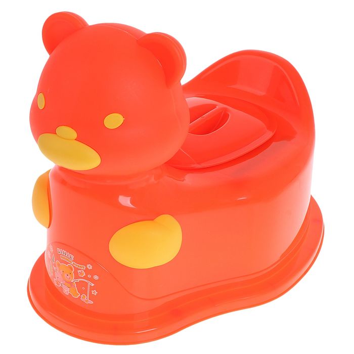 Горшок-игрушка «Мишка» с крышкой, съёмная чаша, цвета МИКС