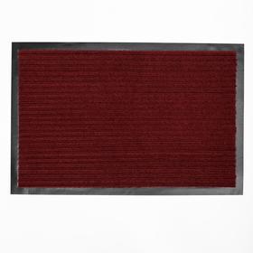 Коврик придверный влаговпитывающий «Стандарт», 40×60 см, ребристый, цвет бордовый от Сима-ленд