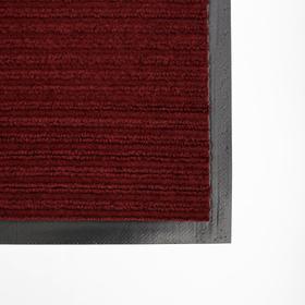 Коврик придверный влаговпитывающий «Стандарт», 40×60 см, ребристый, цвет бордовый от Сима-ленд