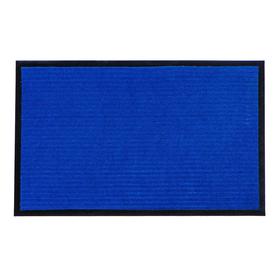Коврик придверный влаговпитывающий, ребристый, «Стандарт», 50×80 см, цвет синий от Сима-ленд