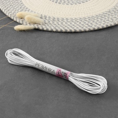 Резинки шляпные, 2 мм, 7±0,5 м, 4 шт, цвет белый