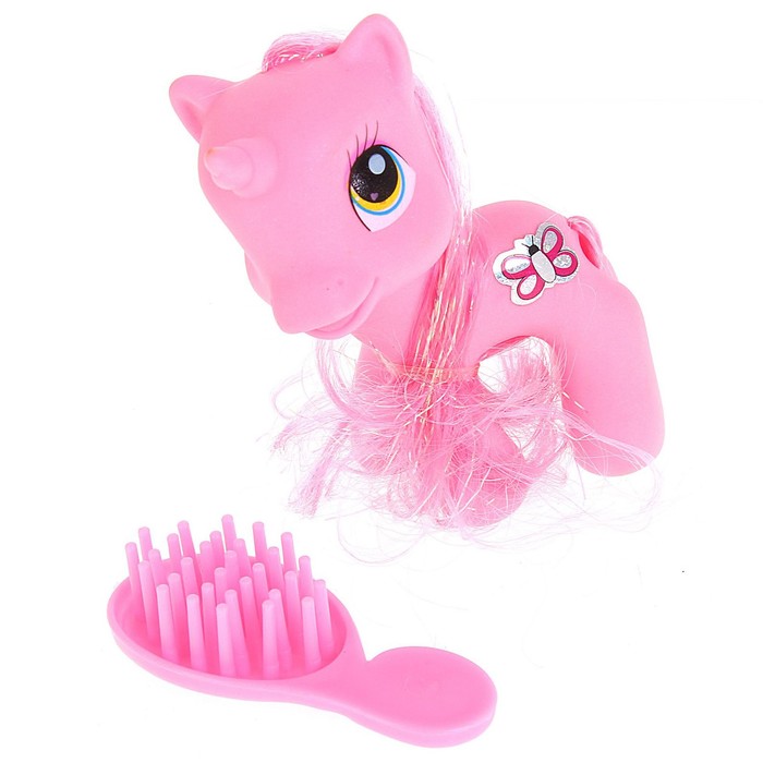 Пони "Единорожка" с расчёской, МИКС