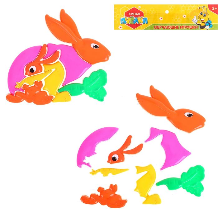 Пазлы "Животные", 8 деталей, МИКС