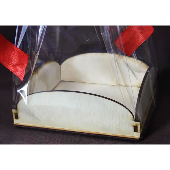 Подарочная упаковка "Округлая", с жестким дном, 14х14х5 см