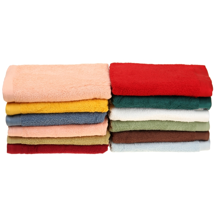 Полотенце махровое гладкокрашеное, размер 100х150 см, 500 г/м², цвет белый