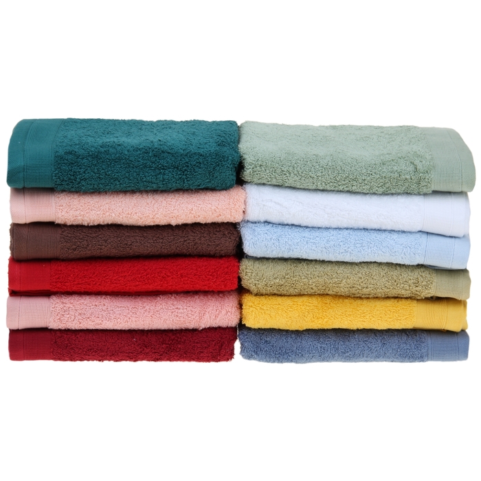 Полотенце махровое гладкокрашеное 50х100см, желтый 500гр/м, хл100%