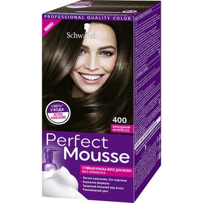 Краска-мусс для волос Perfect Mousse, тон 400, холодный эспрессо ...