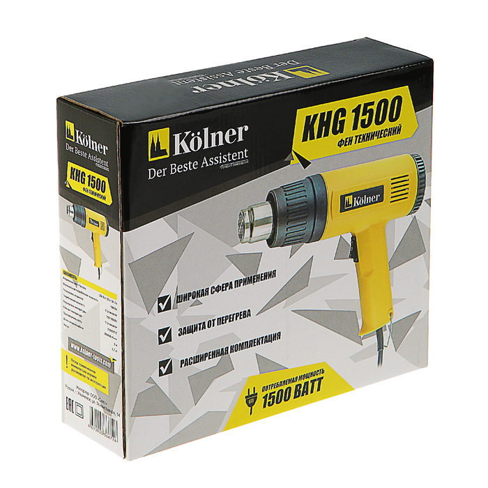 Фен технический Kolner KHG-1500, 1500 Вт