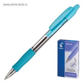 Ручка шариковая автомат Pilot Super Grip 0.7 SL резиновый упор, масляная основа стержень синий