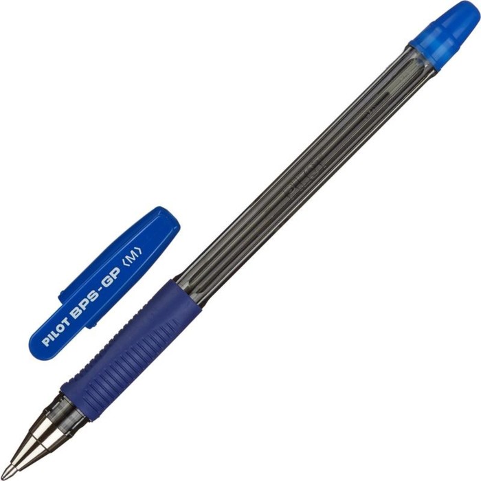 фото Ручка шариковая pilot bps-gp, резиновый упор, 1.0мм, масляная основа, стержень синий