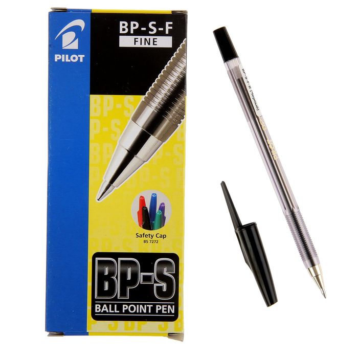 Ручка шариковая Pilot BP-SF, узел 0.7мм, чернила чёрные на масляной основе, металлический наконечник
