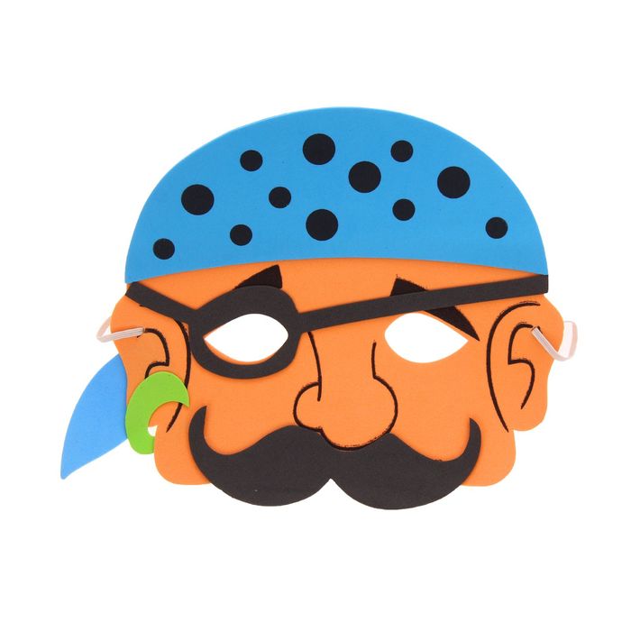 Карнавальная маска "Пират" в бандане