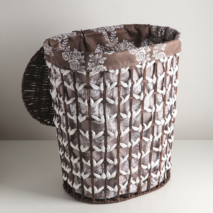 Корзина для белья плетеная "Розы"