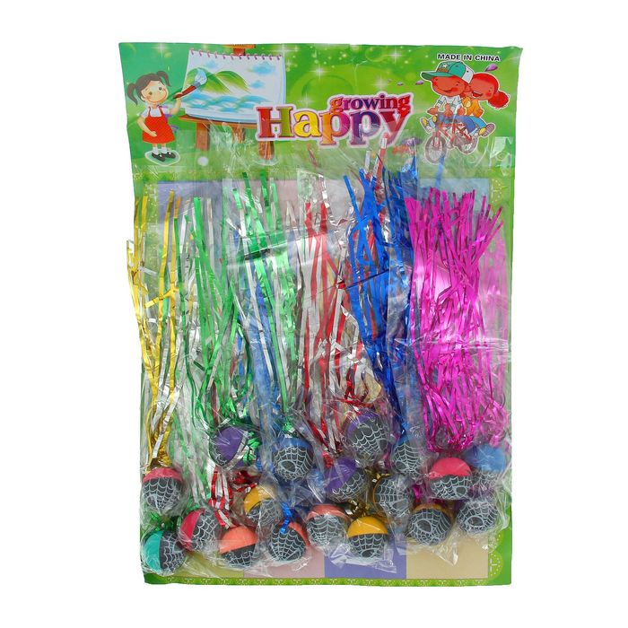 Мяч каучук с дождиком "Паук" 3 см