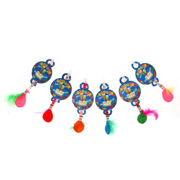 Карнавальный язычок-кругляш "Праздничный тортик", набор 6 шт.