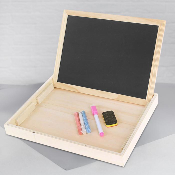 Конструктор магнитный "Транспорт", в деревянной коробке