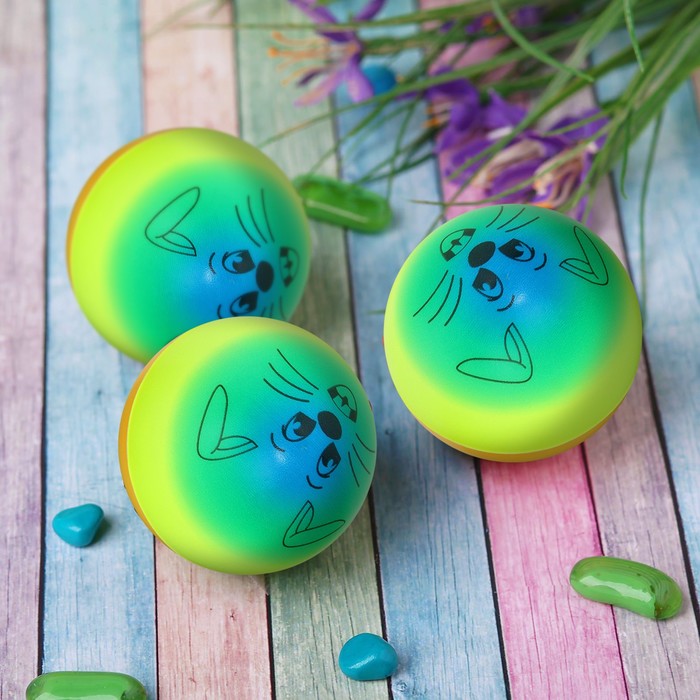 Мягкий мяч "Звери", 7,5 см