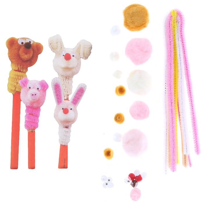 Набор для творчества "Укрась ручку - животное" 4 шт