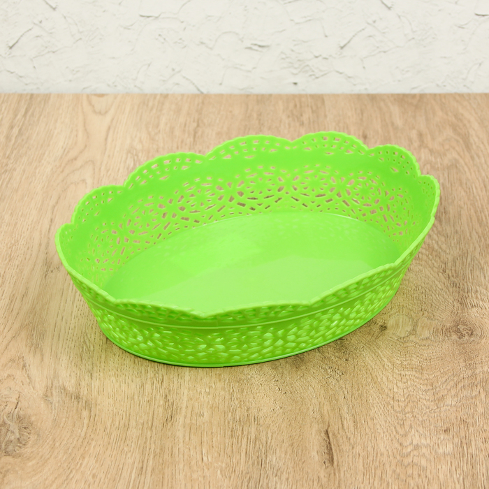 Ваза для хлеба и фруктов "Шарм", овальная, цвета МИКС