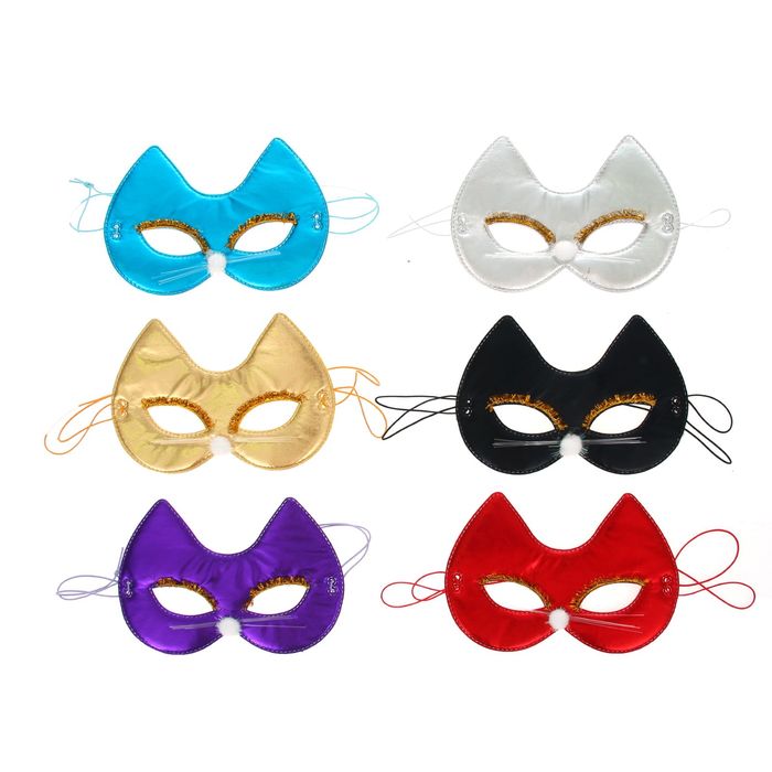 Карнавальная маска "Киска", цвета МИКС