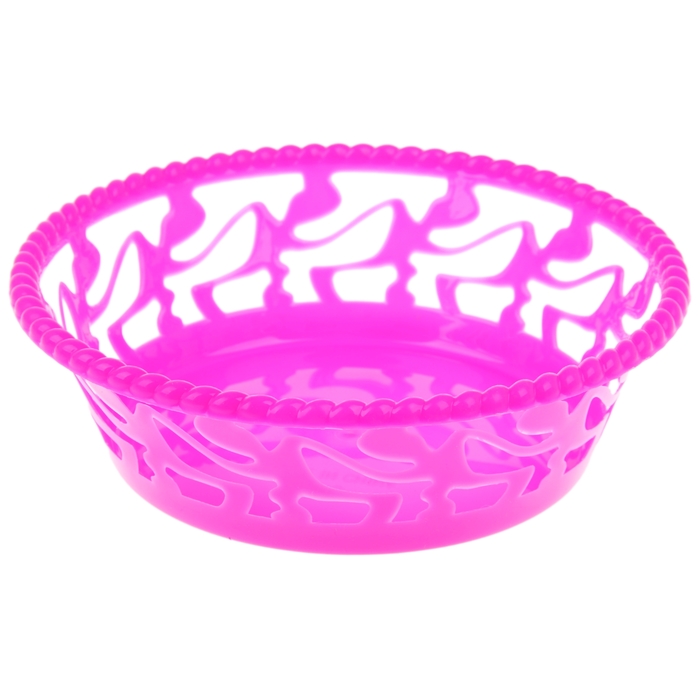 Ваза для хлеба и фруктов "Валенсия" круглая 18 см, цвета МИКС