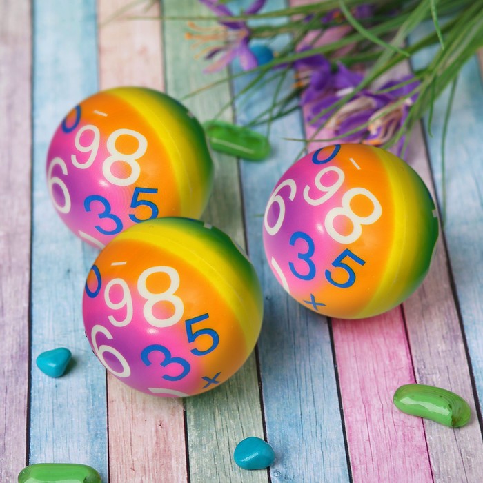 Мягкий мяч "Цифры", 10 см