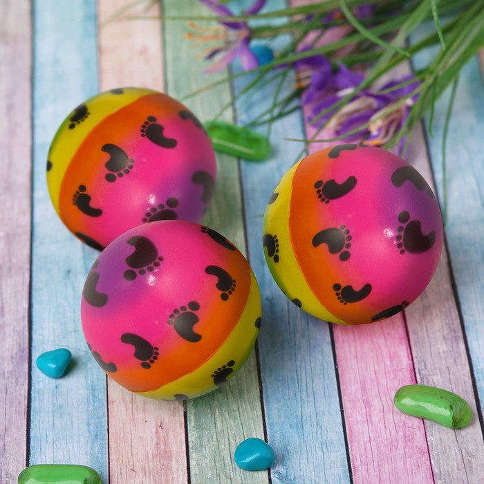 Мягкий мяч "Следы", 6,3 см