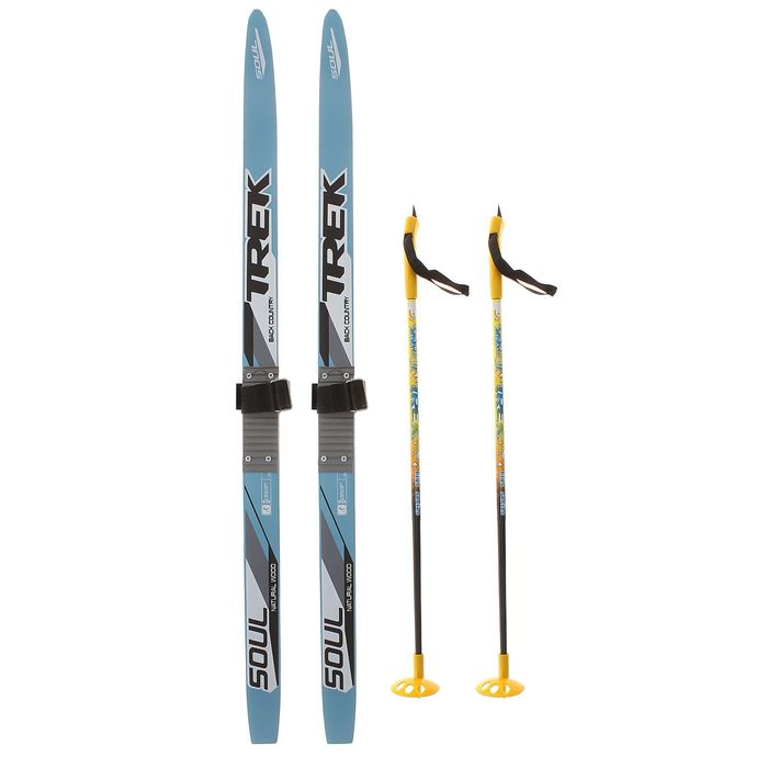 Комплект лыжный TREK Blazzer/Маяк/Валамаз/Снежок 110/75 (+/-5 см), крепление КМУ 001, цвет МИКС