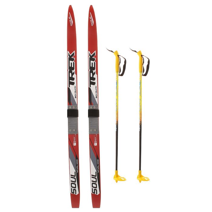 Комплект лыжный TREK Blazzer/Маяк/Валамаз/Снежок 110/75 (+/-5 см), крепление КМУ 001, цвет МИКС