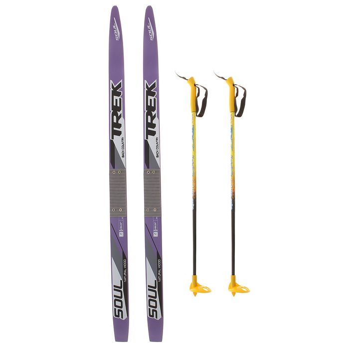 Комплект лыжный TREK Blazzer/Маяк/Валамаз/Снежок 110/75 (+/-5 см), крепление КМУ 001, цвет МИКС