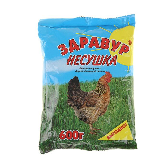 Премикс Здравур Несушка для кур и домашней птицы, минеральная добавка, 600 гр,