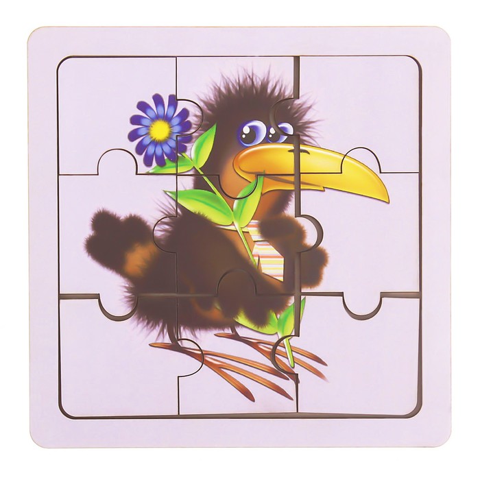 Пазл "Ворона с васильком"