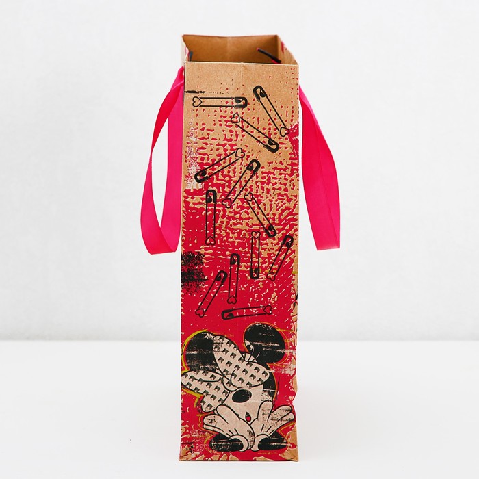 Пакет вертикальный крафт "Украшаю мир", Минни Маус, 23 х 27 см