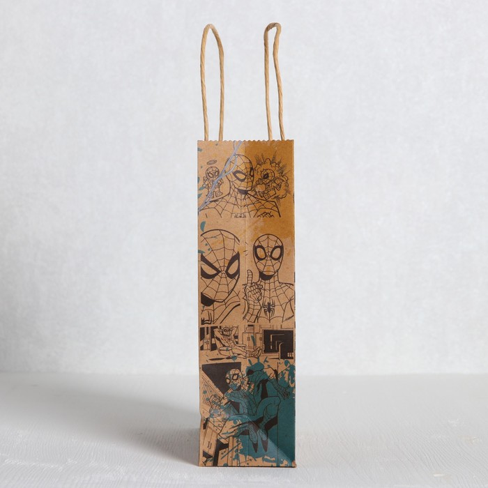 Пакет вертикальный крафт "Ты круче всех!", Человек-Паук, 23 х 27 см