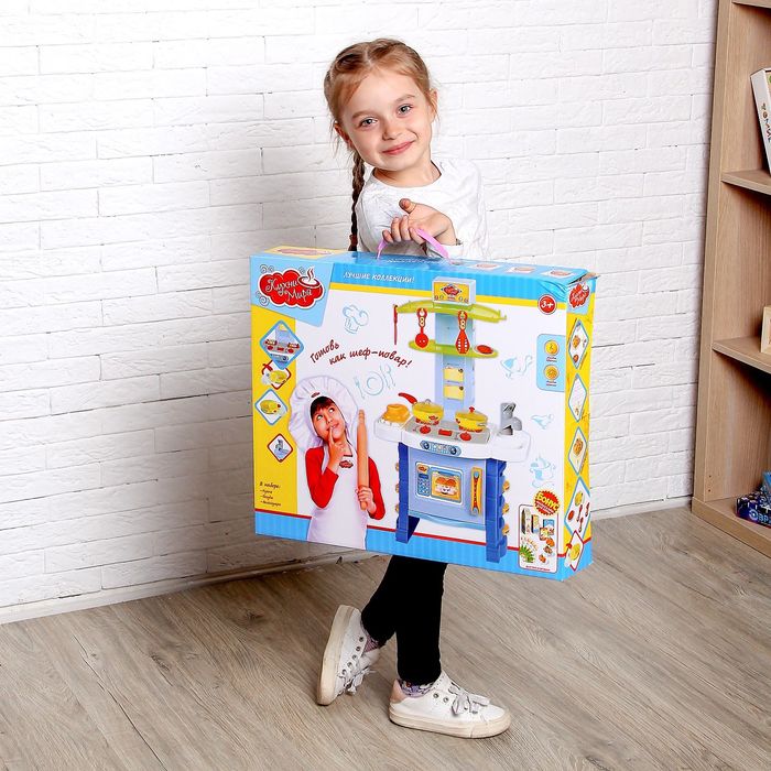 Игровой модуль "Кухни мира" с аксессуарами, световые и звуковые эффекты, высота 63 см, БОНУС - вырезные карточки для игры