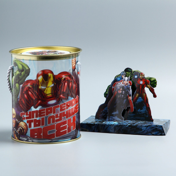 Коробка-тубус подарочная "Ты лучше всех", Мстители, + бонус