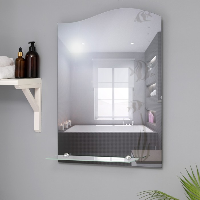 Зеркало настенное «Океан», с полочкой, 50х67 см