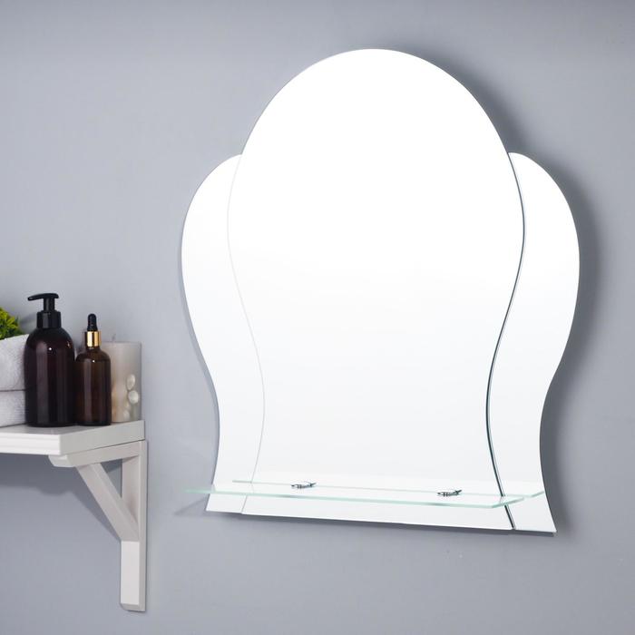 Зеркало настенное «Манго», с полочкой, 53,5х57 см