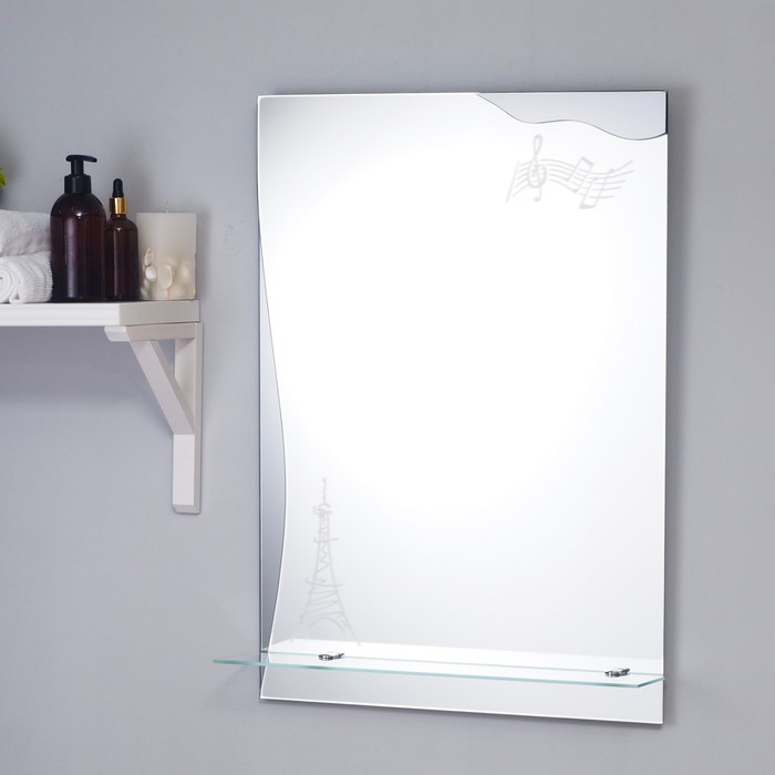 Зеркало настенное «Париж», с полочкой, 49х68 см
