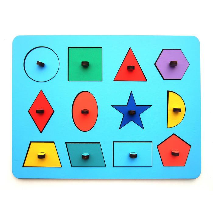 Рамки-вкладыши М.Монтессори "Геометрия", МИКС