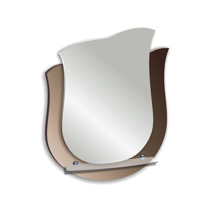 Зеркало настенное "Роза" , с полочкой