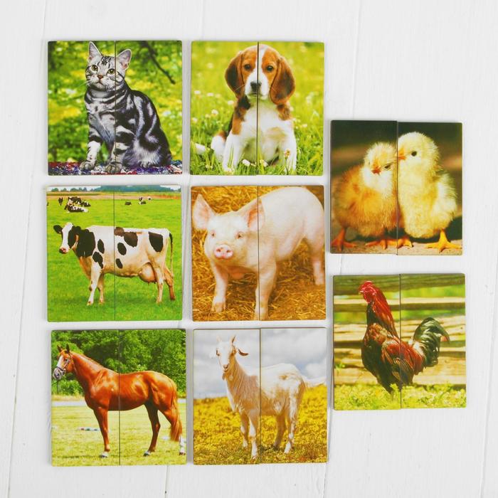 Картинки-половинки «Домашние животные» картинки половинки животные